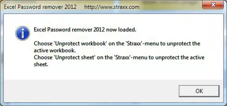 straxx excel password remover free